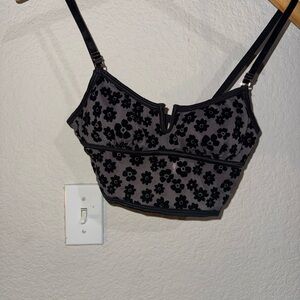 Victoria's Secret Pink Label Black and Gray Top